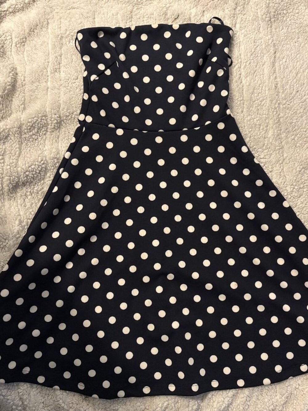 Strapless Polka Dot Dress
